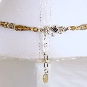 Cameron: 18" Gemstone Bib Necklace
