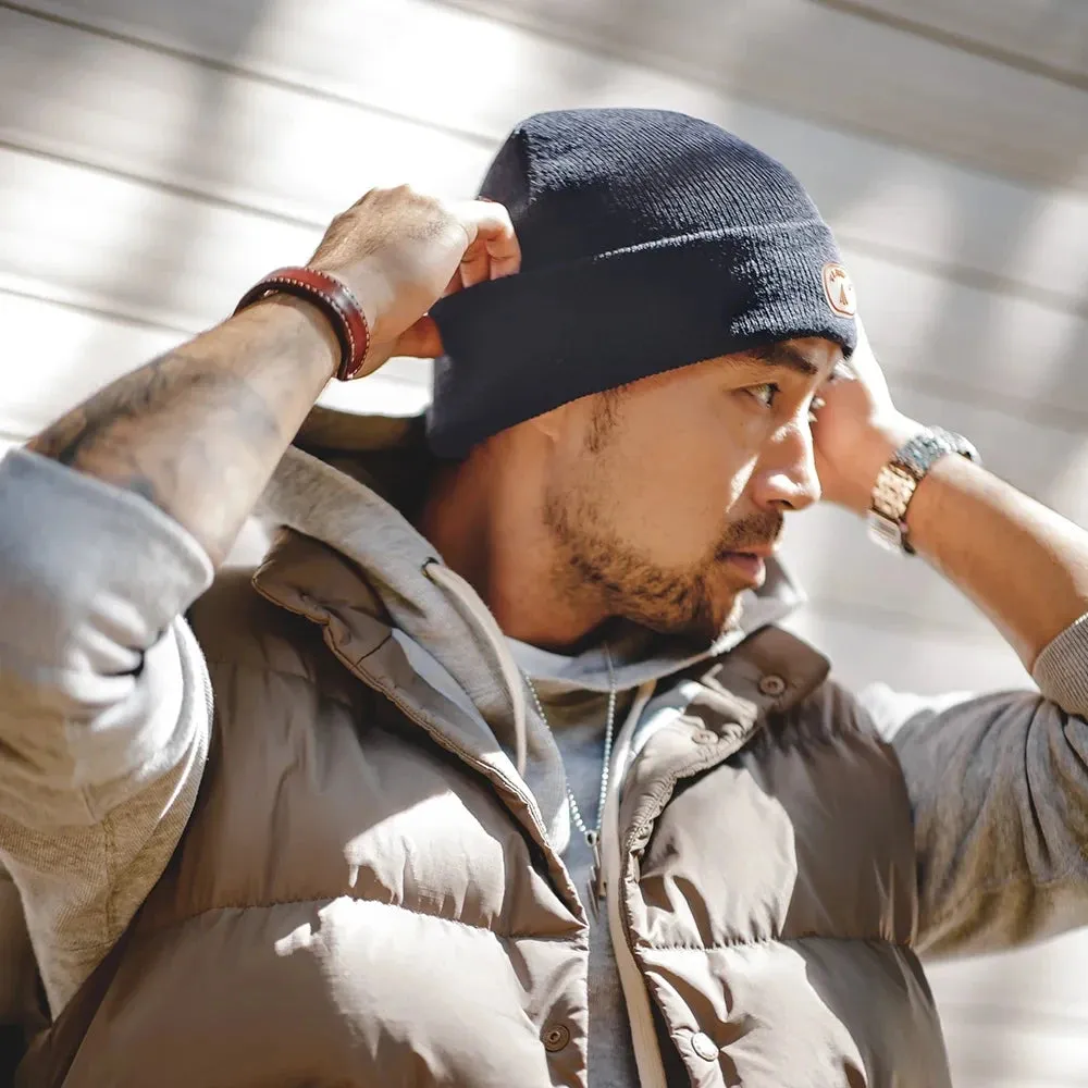 Casual Retro Warm Cotton Knitted Cap - Wine Red Big Head Hat