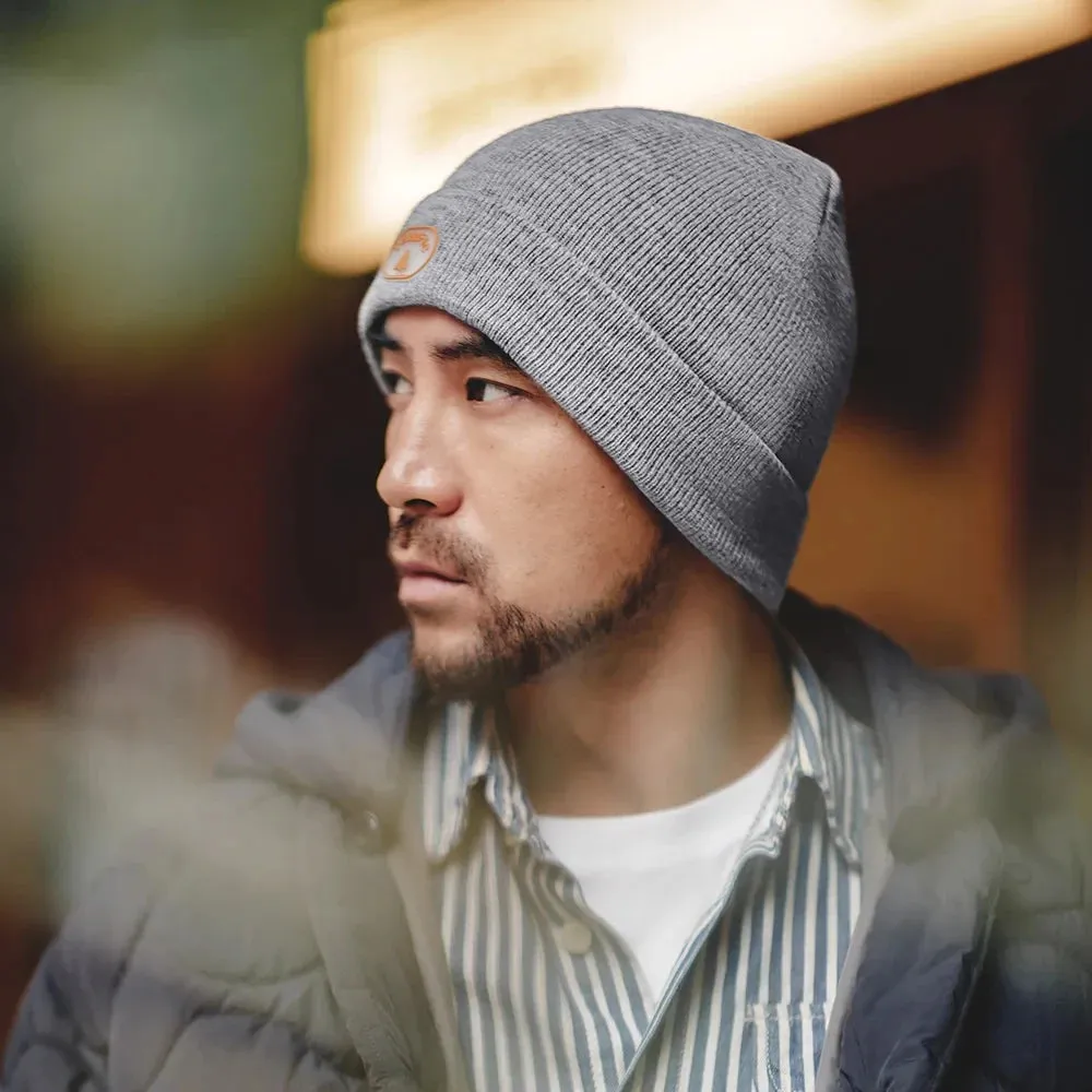 Casual Retro Warm Cotton Knitted Cap - Wine Red Big Head Hat