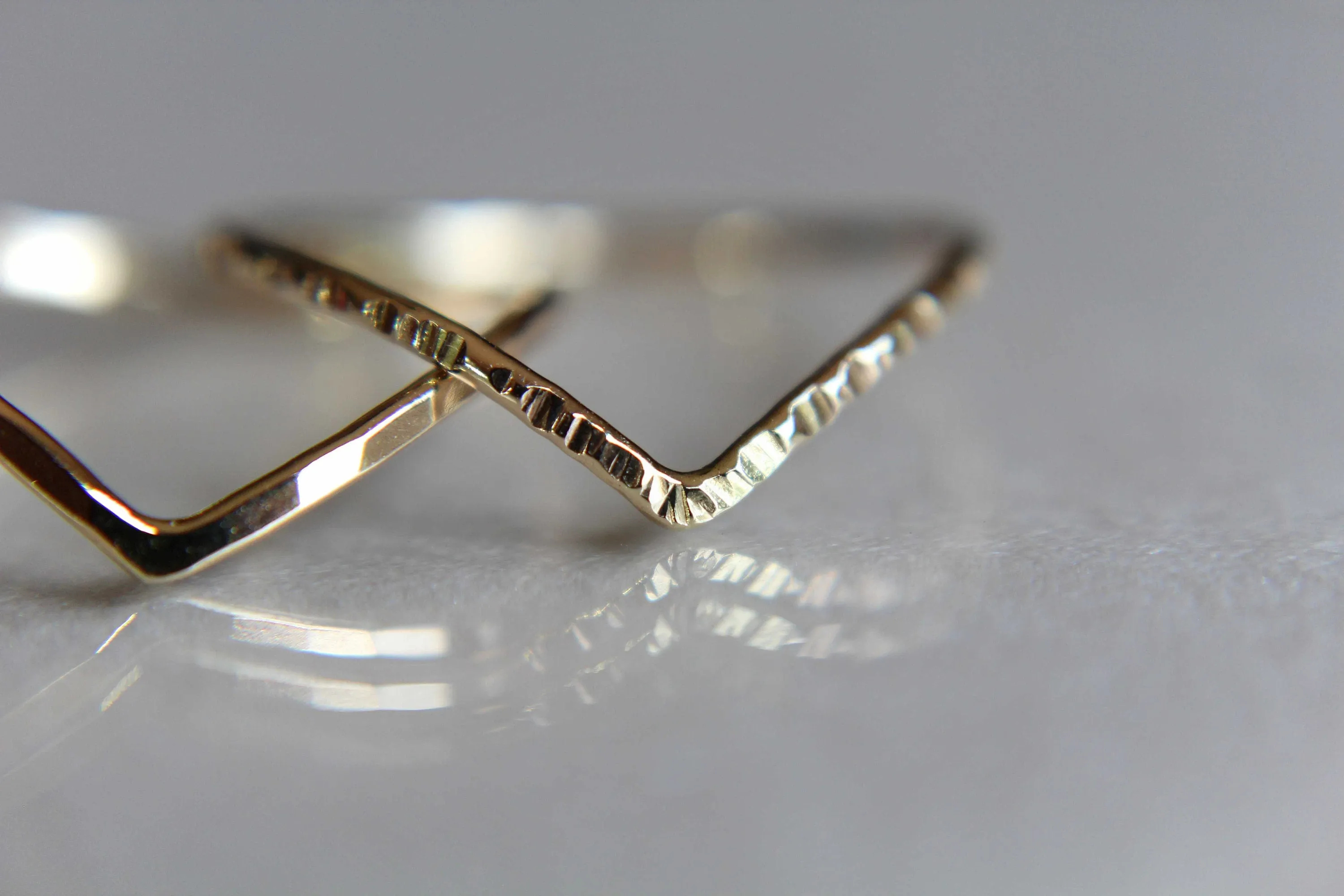 Chevron Ring Set, Gold Chevron Rings, Textured, Boho Ring, Minimalist, Everyday Jewelry, Simple, Gift, Modern Ring, Geometric Ring, Chevron