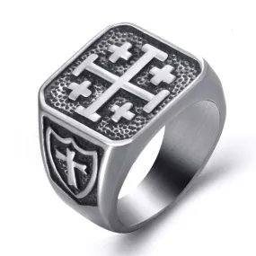 Christian Ring <br> Jerusalem Cross