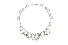 Circle Bunches Necklace with Stones - medium