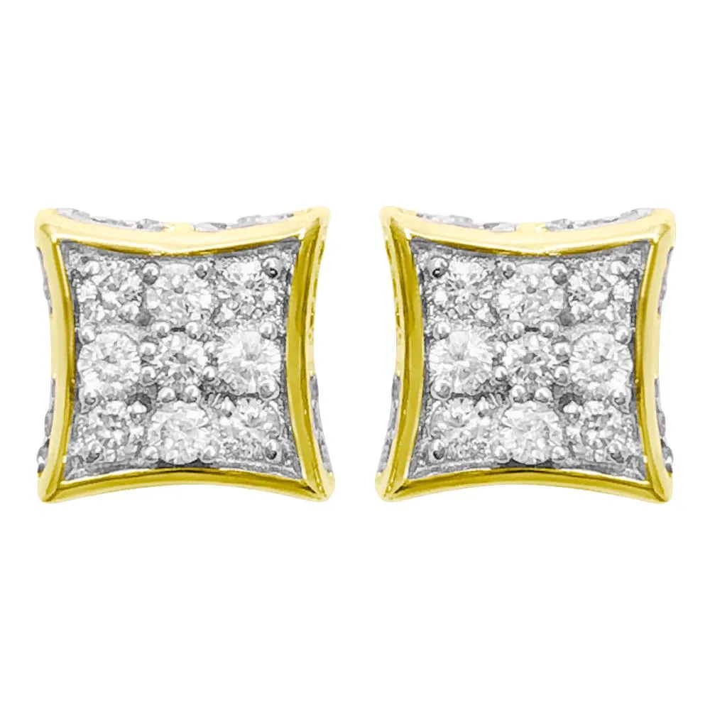 Cross Kite Diamond Earrings .35cttw 10K Yellow Gold