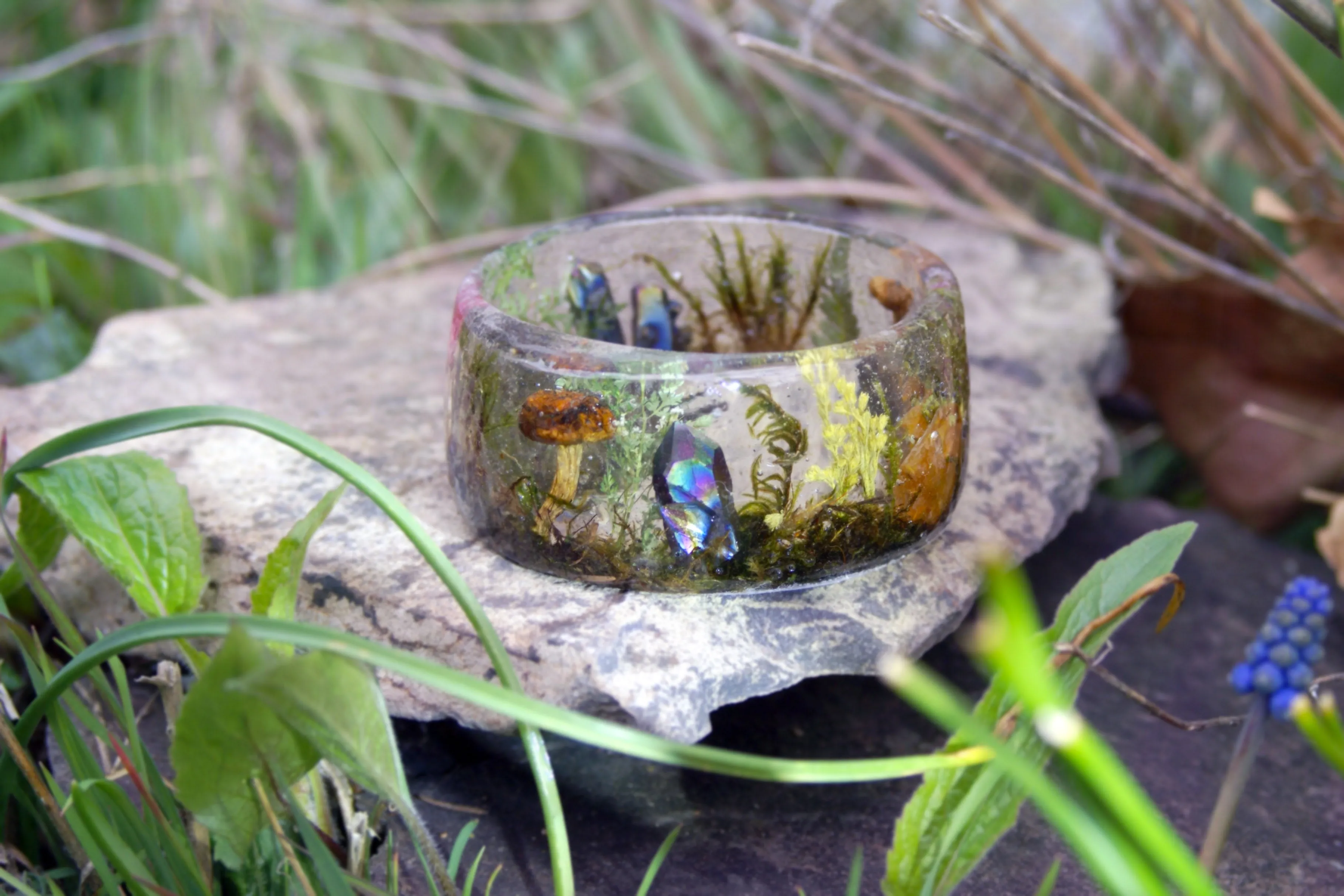 Crystal Garden Resin Bracelet
