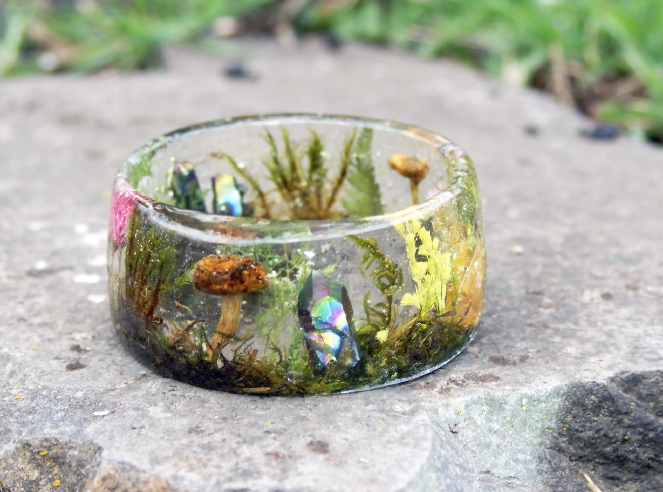 Crystal Garden Resin Bracelet