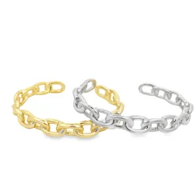 Cuban Chain Style Wrist Cuff Bangle Bracelet (B9)