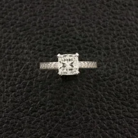 Cushion & Round Diamond Engagement Ring