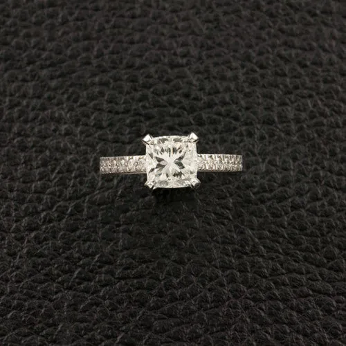 Cushion & Round Diamond Engagement Ring