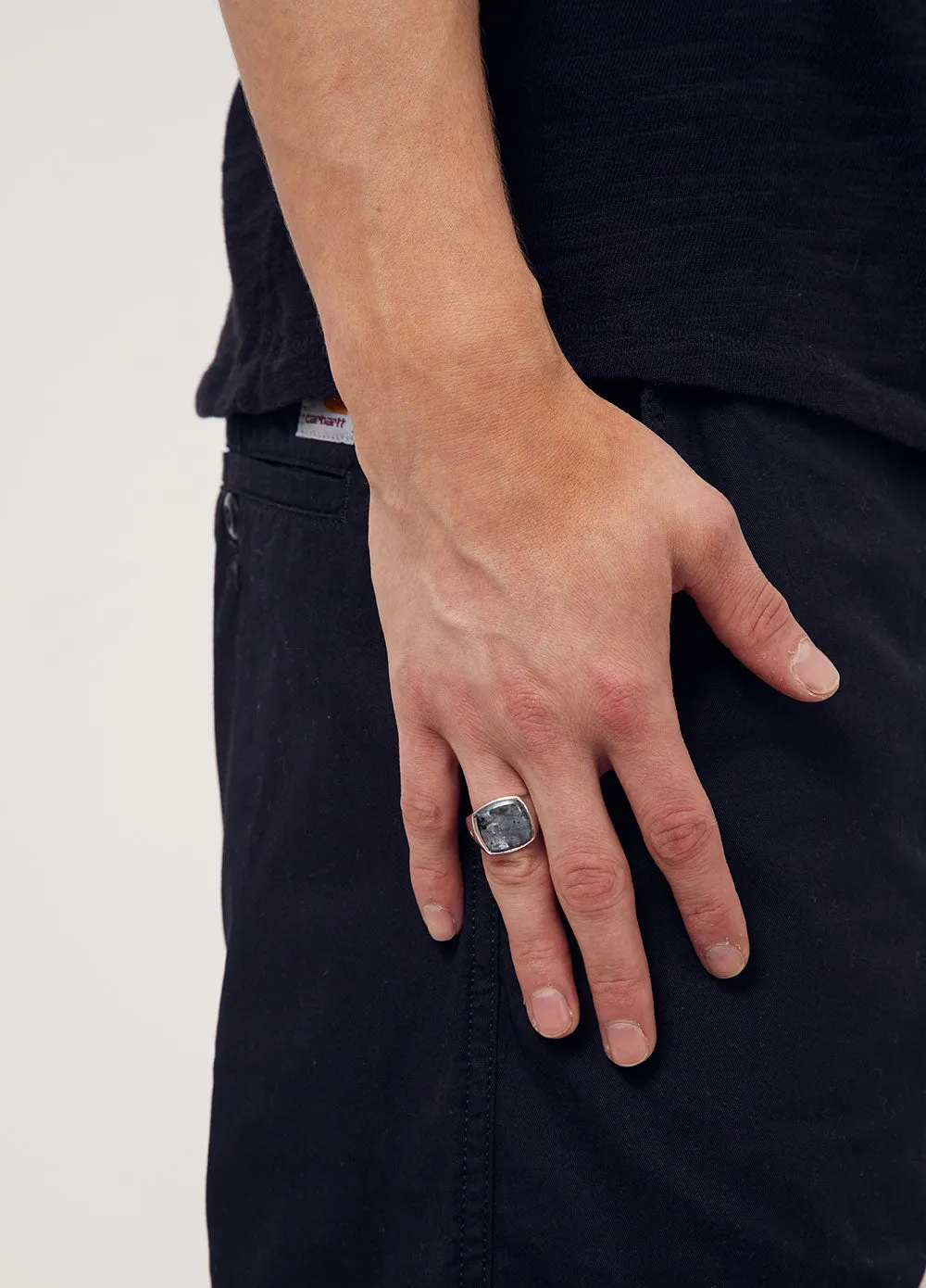 Cushion Larvikite Ring