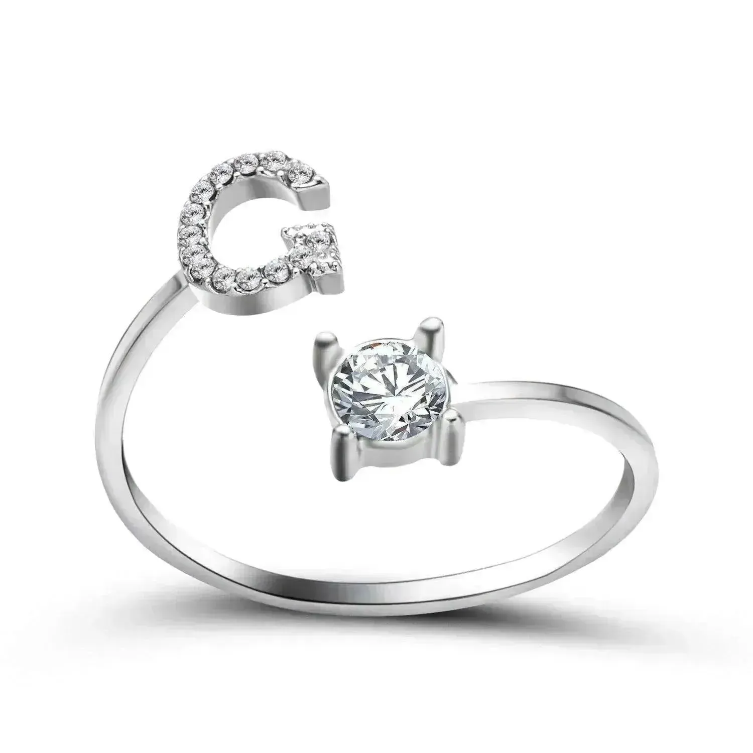 Customizable 26-Letter Ring: Fashionable & Elegant Jewelry
