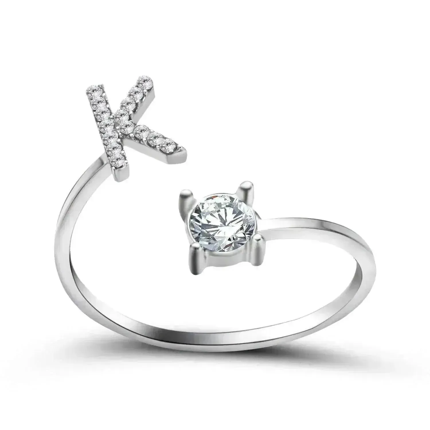 Customizable 26-Letter Ring: Fashionable & Elegant Jewelry