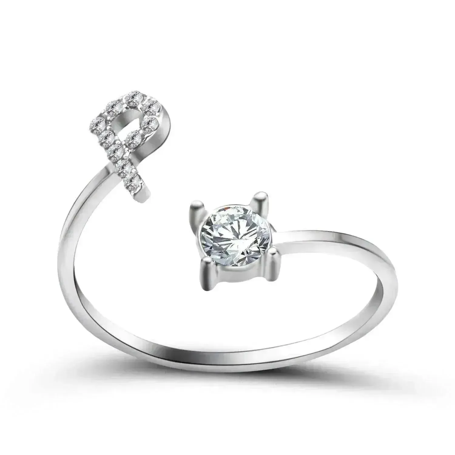 Customizable 26-Letter Ring: Fashionable & Elegant Jewelry