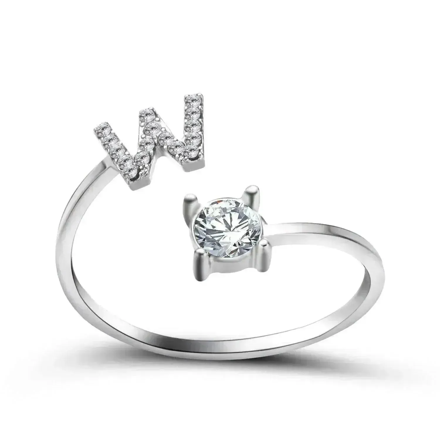 Customizable 26-Letter Ring: Fashionable & Elegant Jewelry