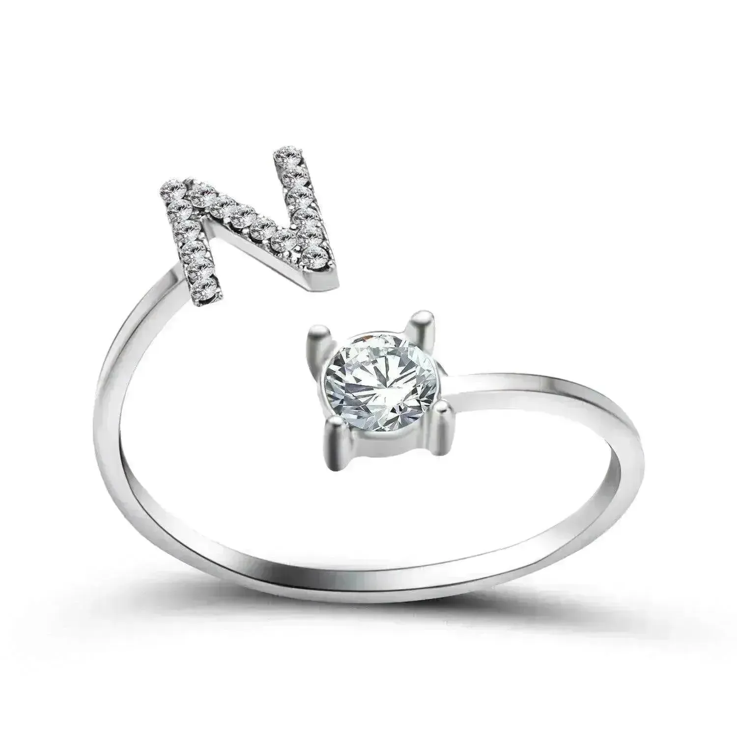 Customizable 26-Letter Ring: Fashionable & Elegant Jewelry
