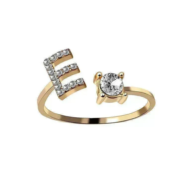 Customizable 26-Letter Ring: Fashionable & Elegant Jewelry