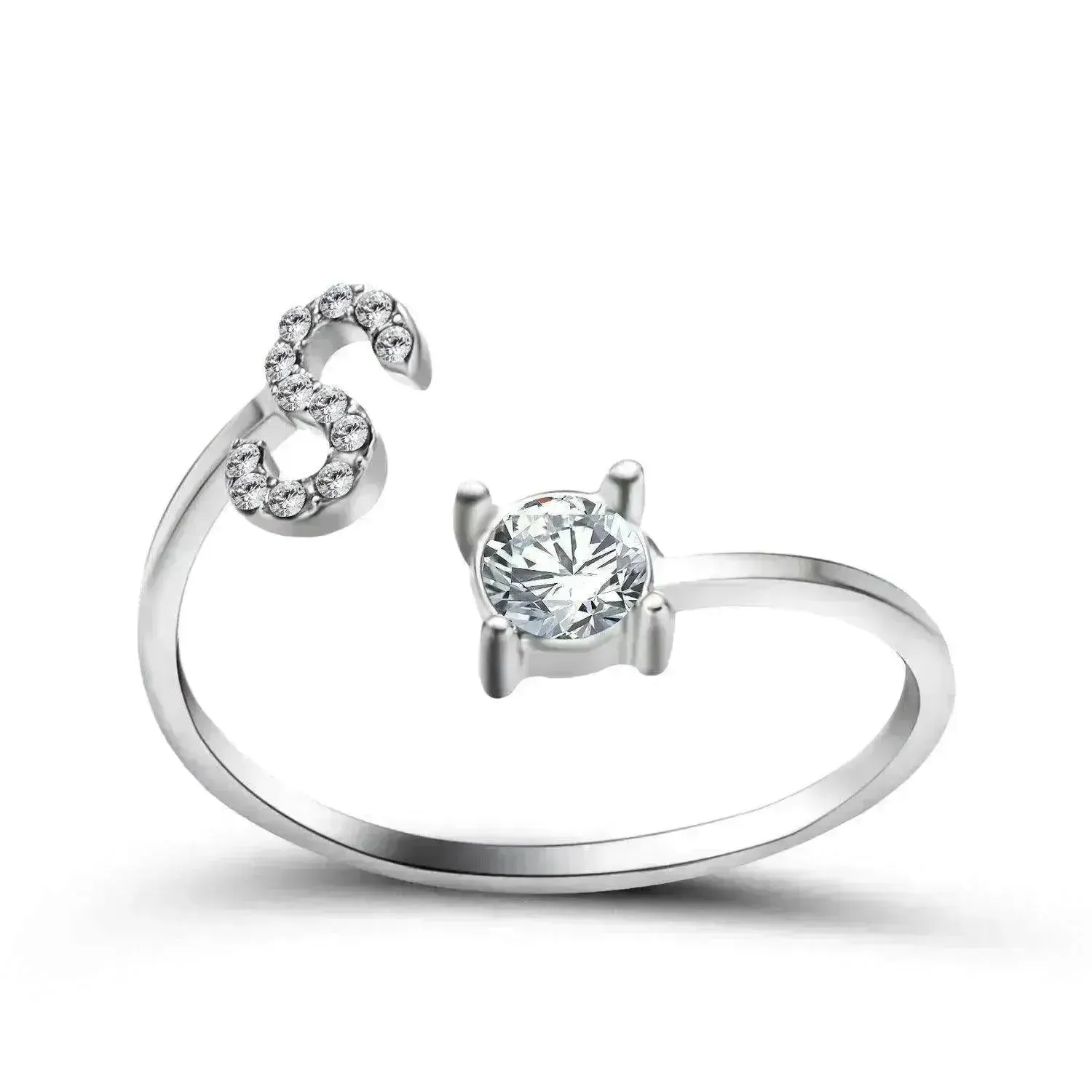 Customizable 26-Letter Ring: Fashionable & Elegant Jewelry