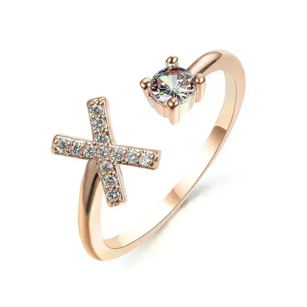 Customizable 26-Letter Ring: Fashionable & Elegant Jewelry