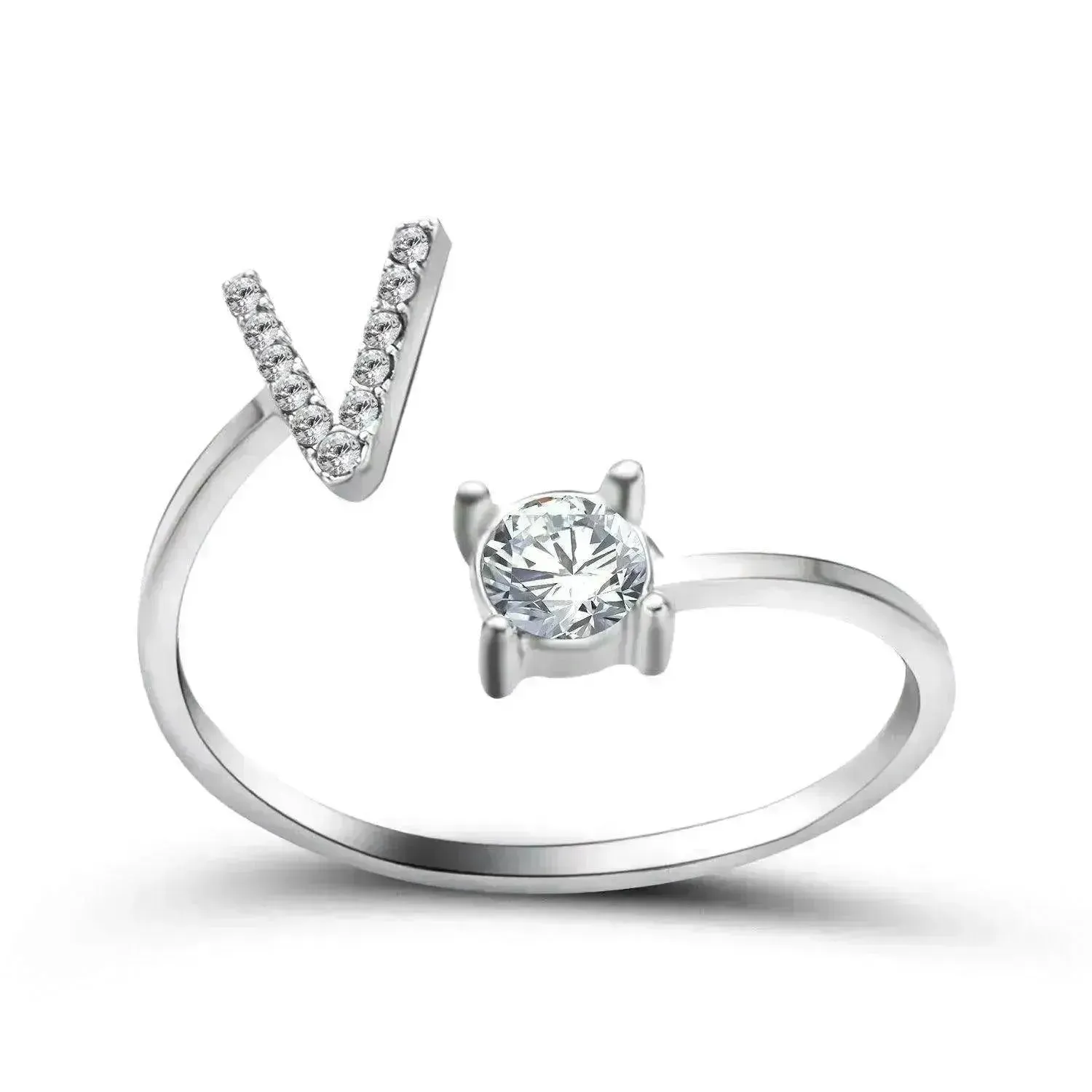 Customizable 26-Letter Ring: Fashionable & Elegant Jewelry