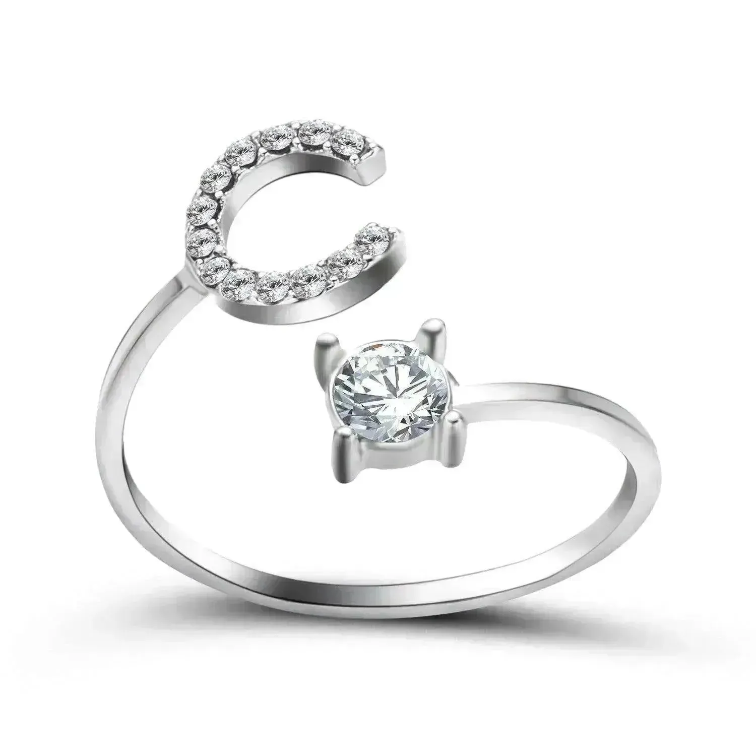 Customizable 26-Letter Ring: Fashionable & Elegant Jewelry
