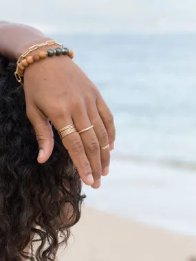 Dainty Smooth Gold Stack Ring - Kaipo