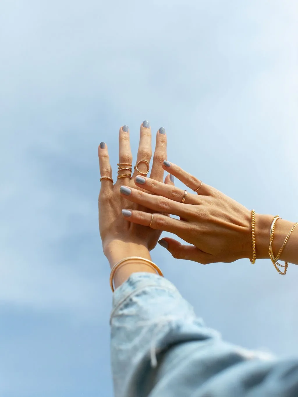 Dainty Smooth Gold Stack Ring - Kaipo