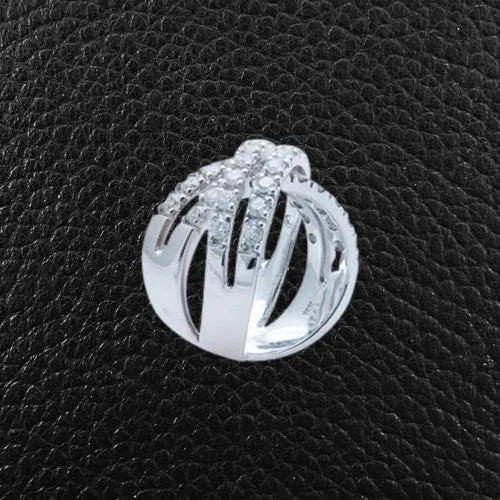 Diamond Criss Cross Ring
