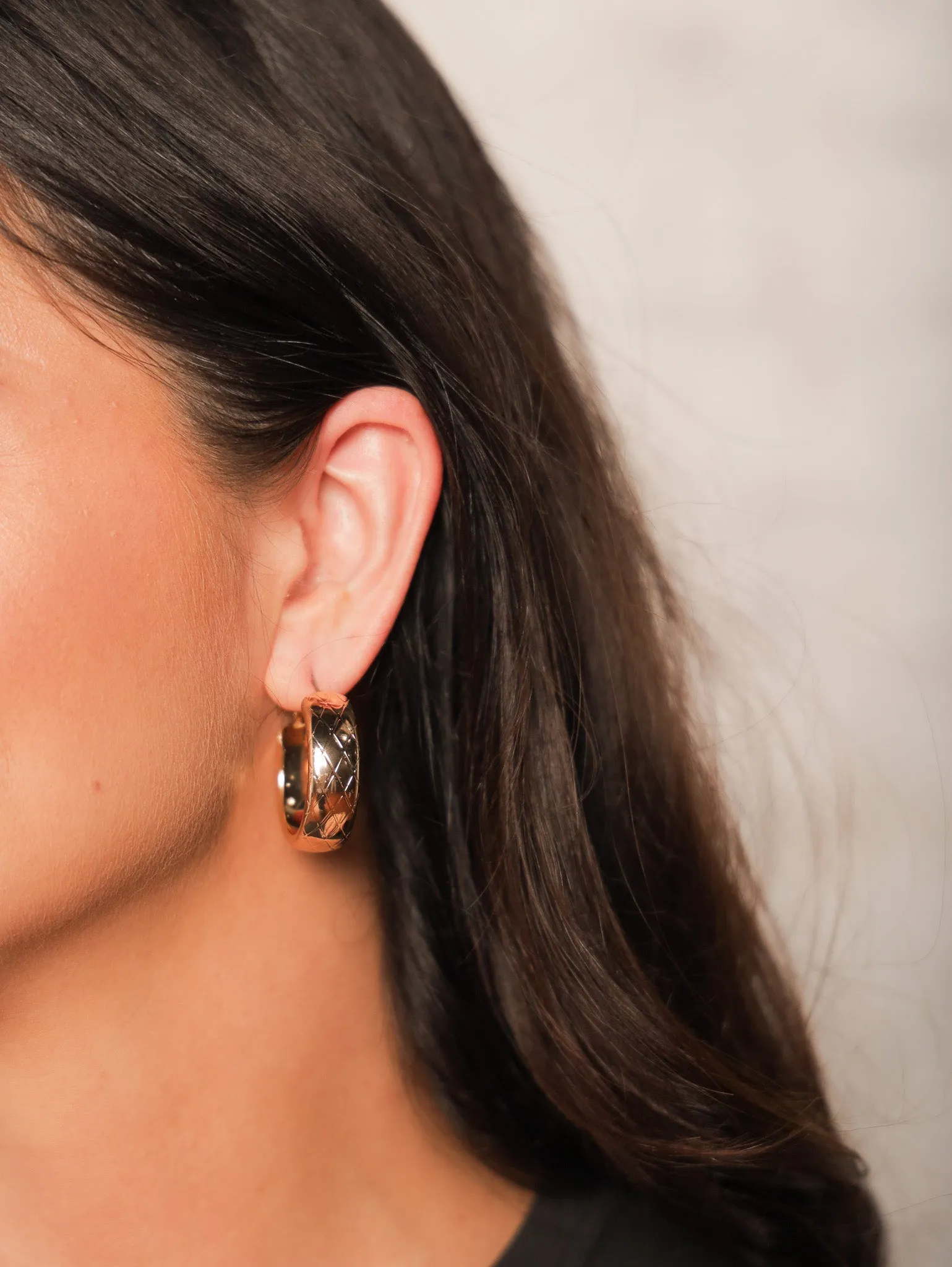 Diamond Etched Hoops