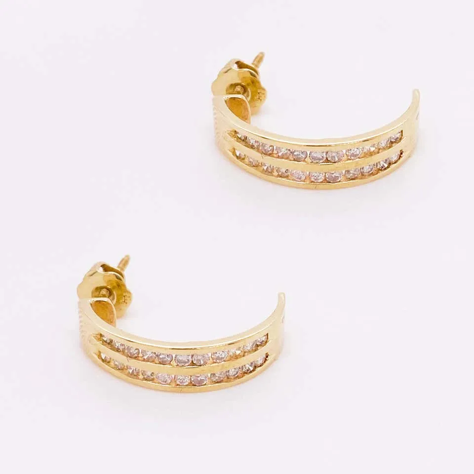 Diamond J Earrings