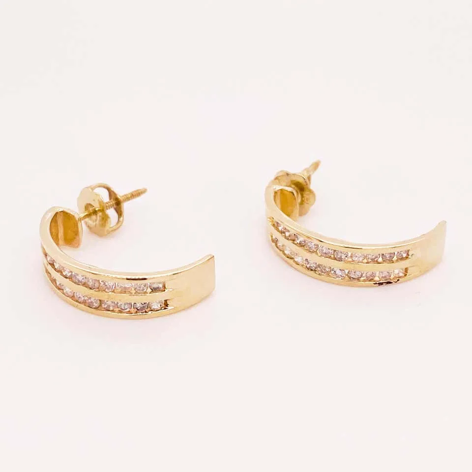 Diamond J Earrings