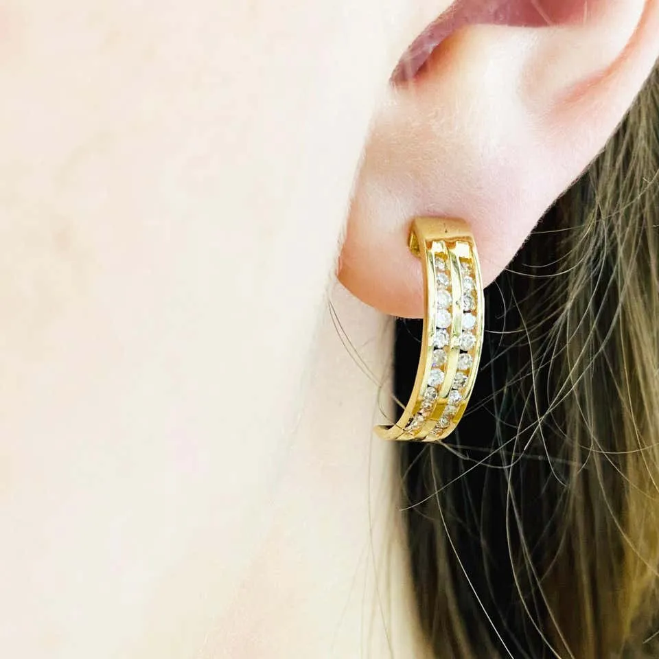 Diamond J Earrings