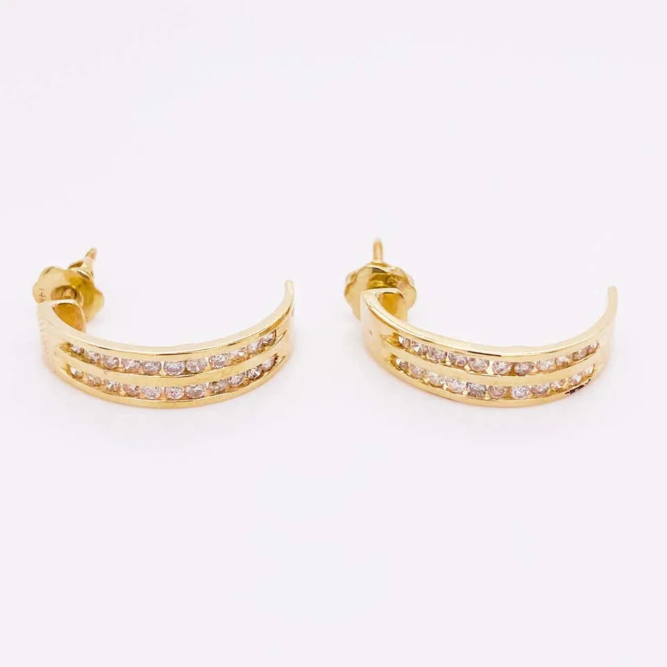 Diamond J Earrings