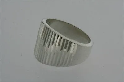 diamond stripe signet ring