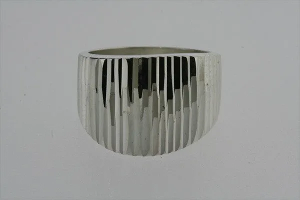 diamond stripe signet ring