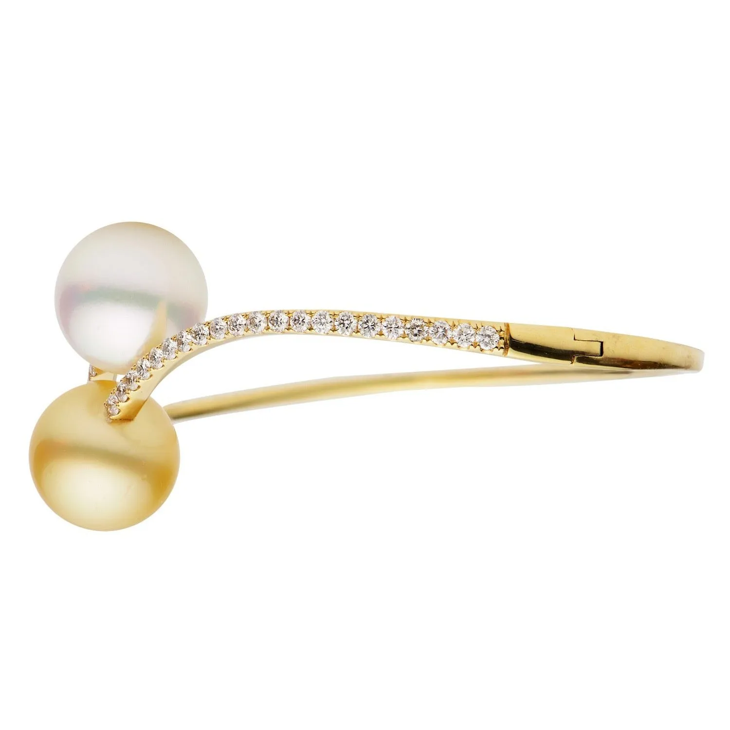 DSL 18k Yellow Gold South Sea Pearl Bangle