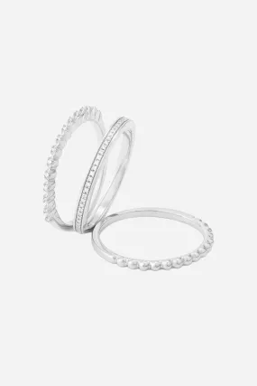 Ella Stein Diamonds & Bubbles of Gold Stackable Ring in Sterling Silver - Size 7