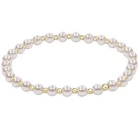 enewton Extends - classic grateful pattern 4mm bead bracelet - pearl