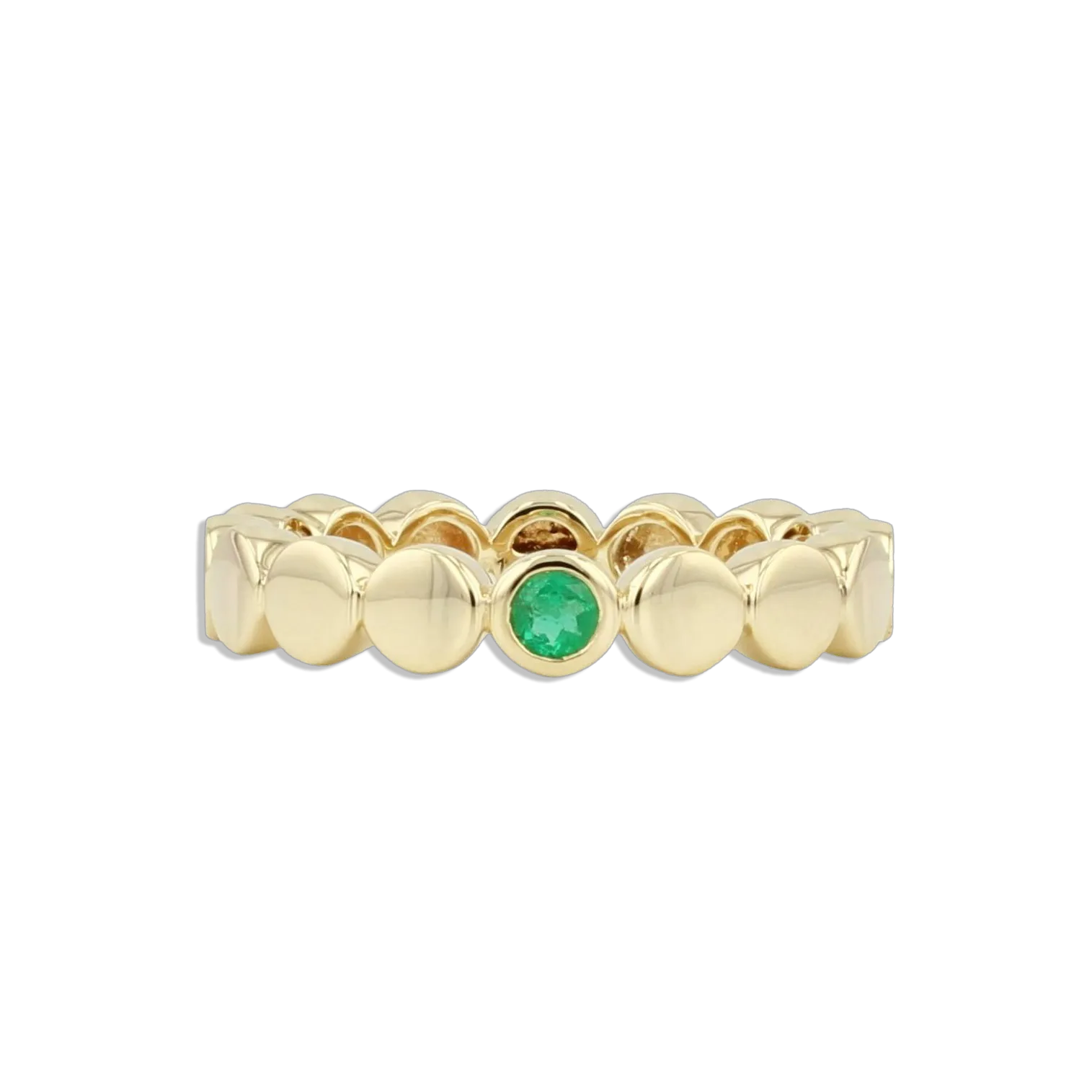 Flat Gold Ball Ring