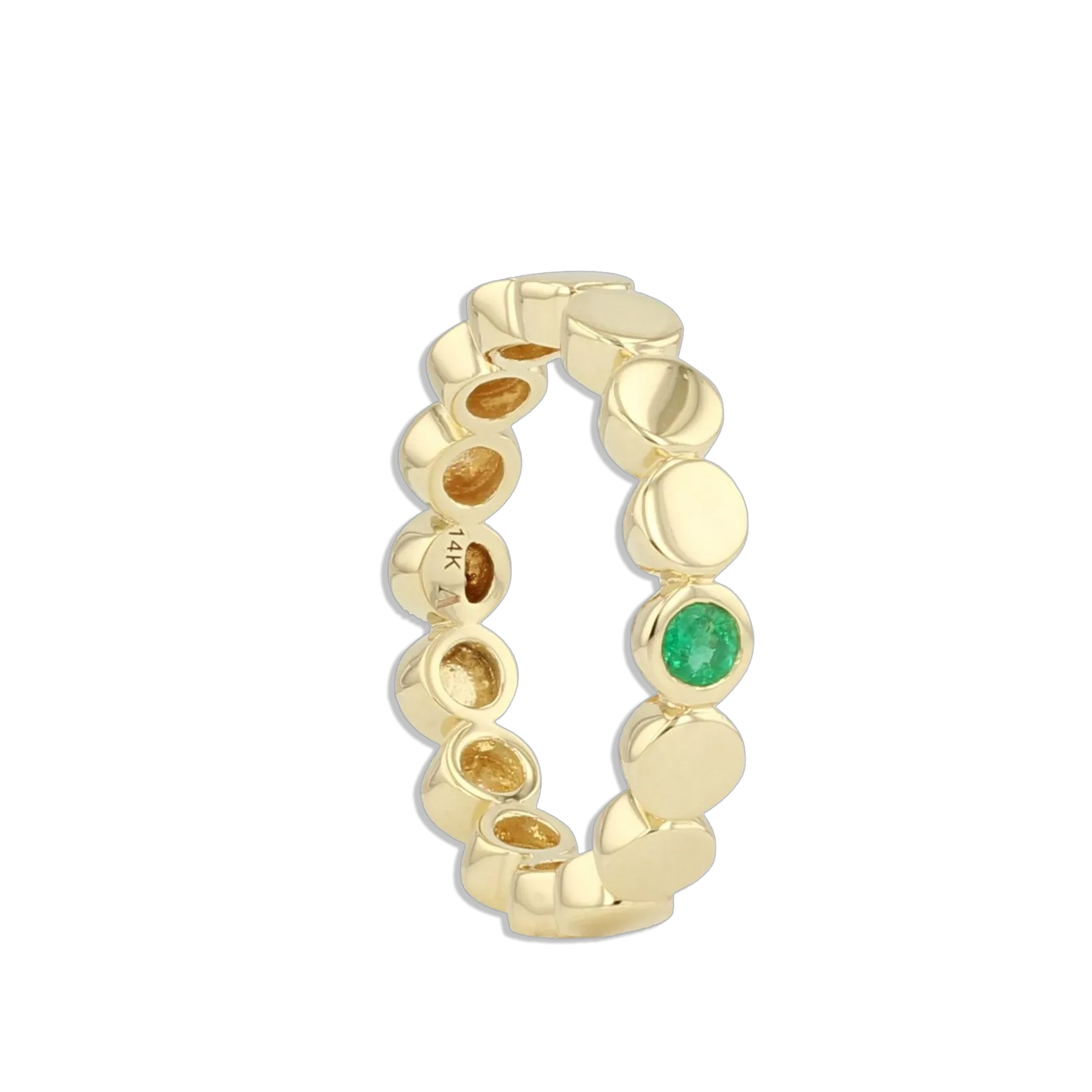 Flat Gold Ball Ring