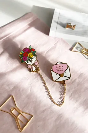 Flower bouquet chain pins | Quote Lovin' | Eid gifts