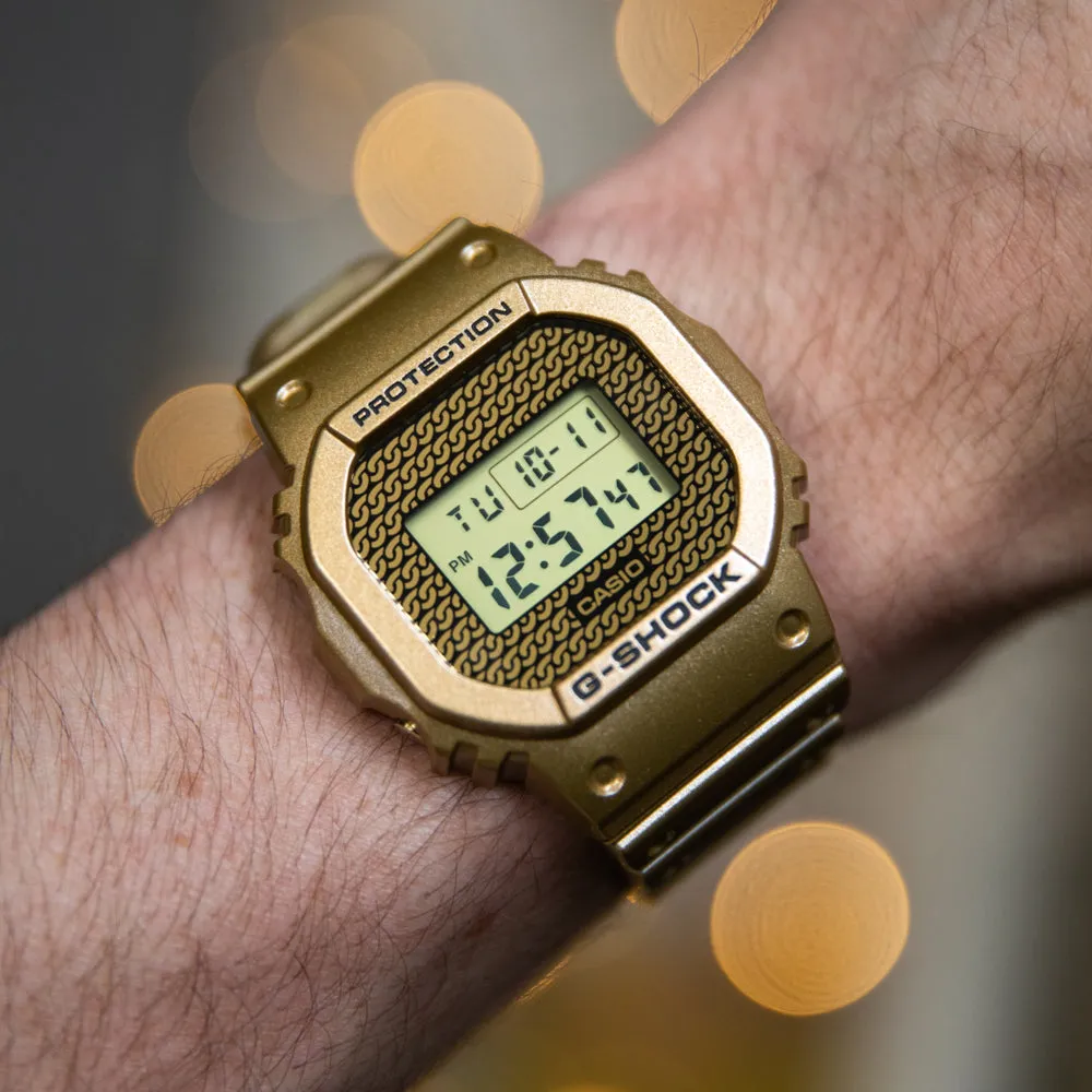G-Shock DWE5600HG-1D Gold Chain Model with Interchangeable Cases