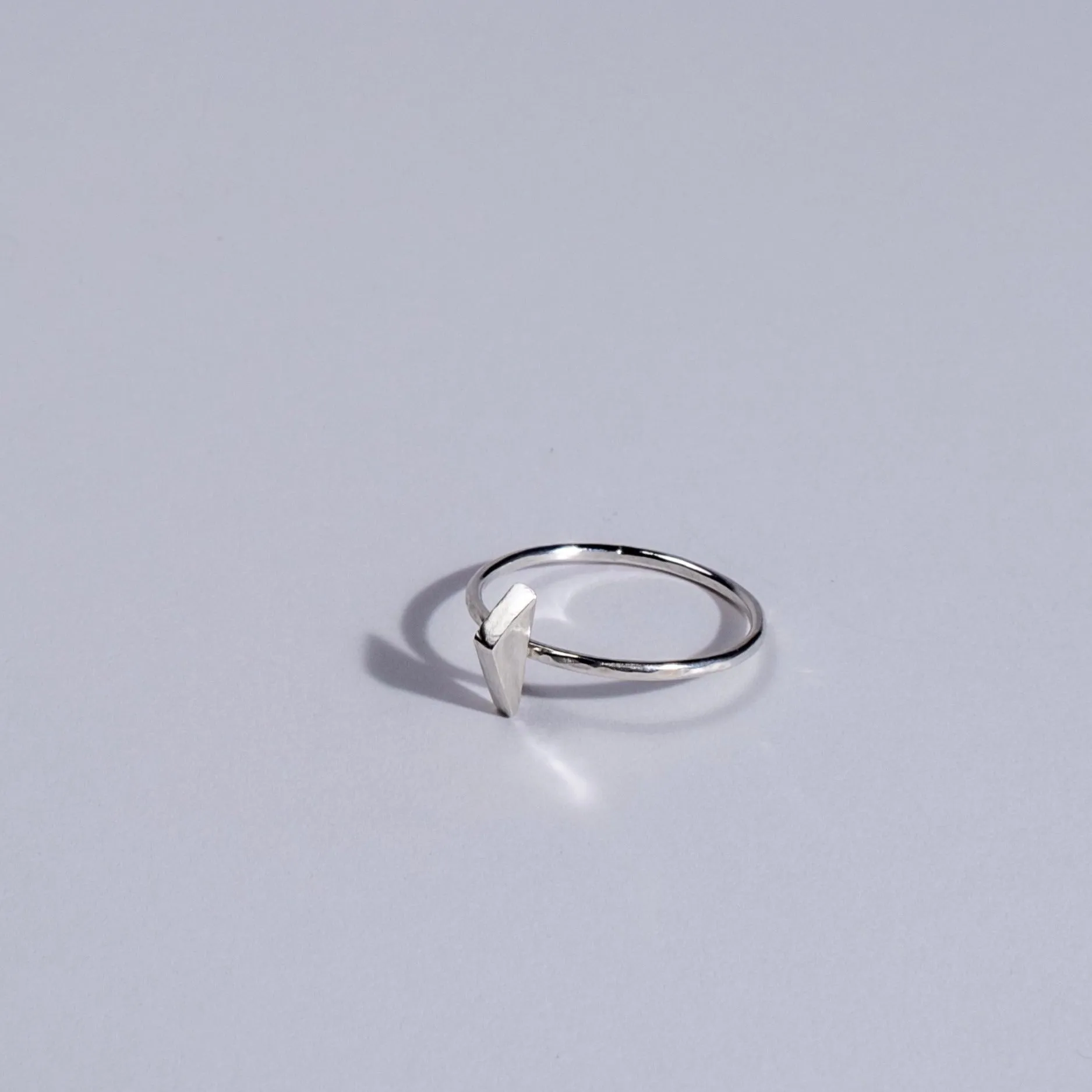 Geometric Mini Angular Triangle Ring - Choose Your Metal