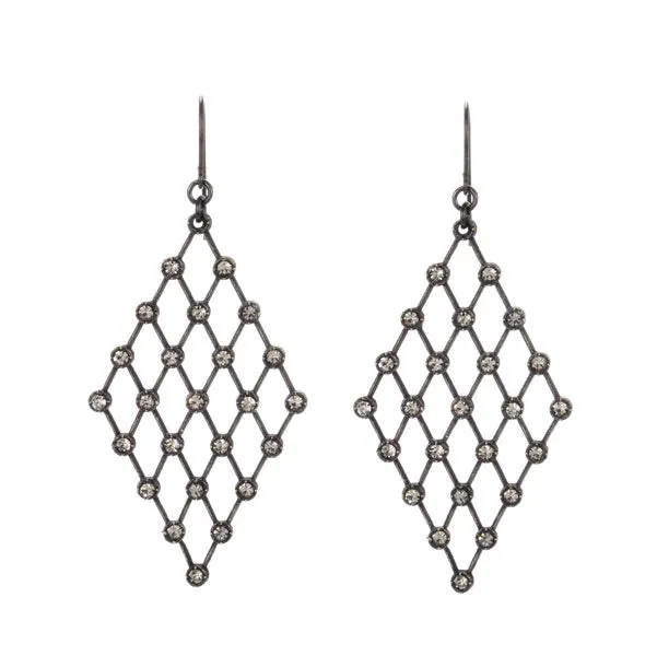 Gina Riley Diamond Crystal Mesh Earrings 3041