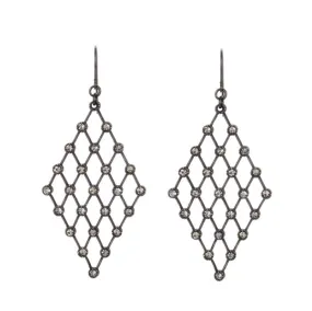 Gina Riley Diamond Crystal Mesh Earrings 3041