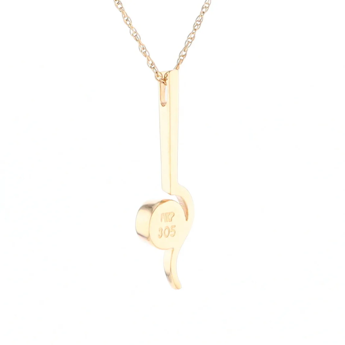 Gold Quartz Necklace Round Inlaid Curved Gold Bar Pendant