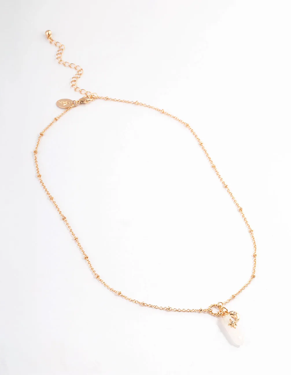 Gold Quartz Shard Necklace