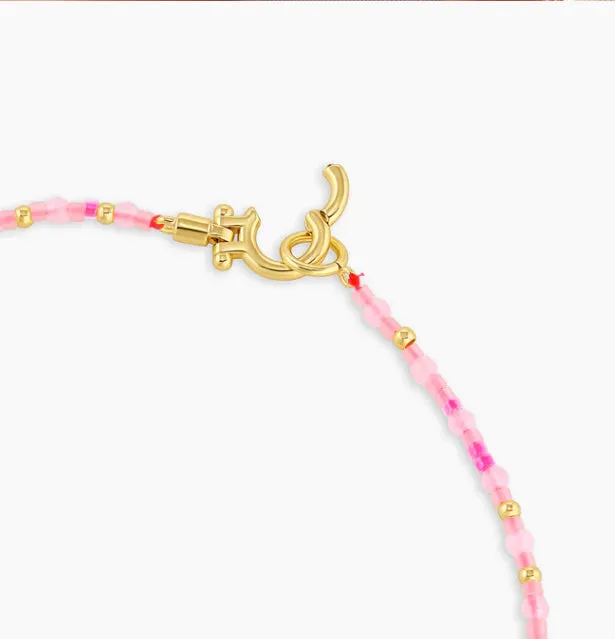 Gorjana Poppy Gem Necklace (Rose Quartz)