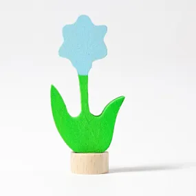 Grimm's Candle Holder Decoration-Blue Flower
