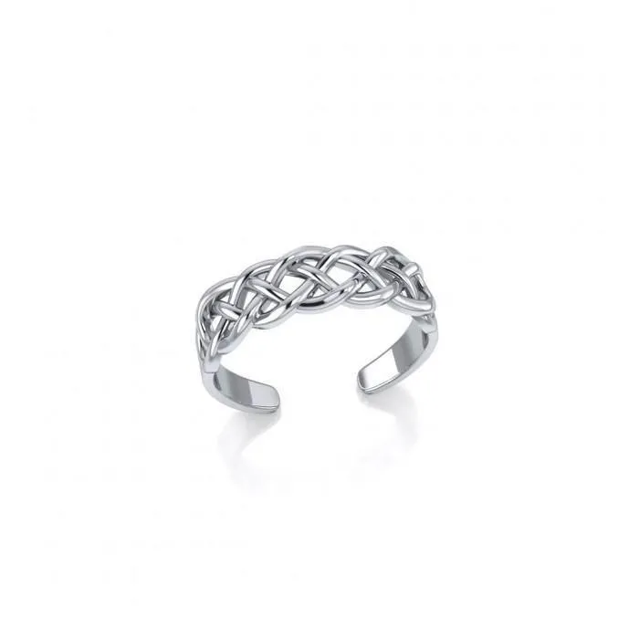 In a timeless moment ~ Celtic Knotwork Sterling Silver Toe Ring TR605