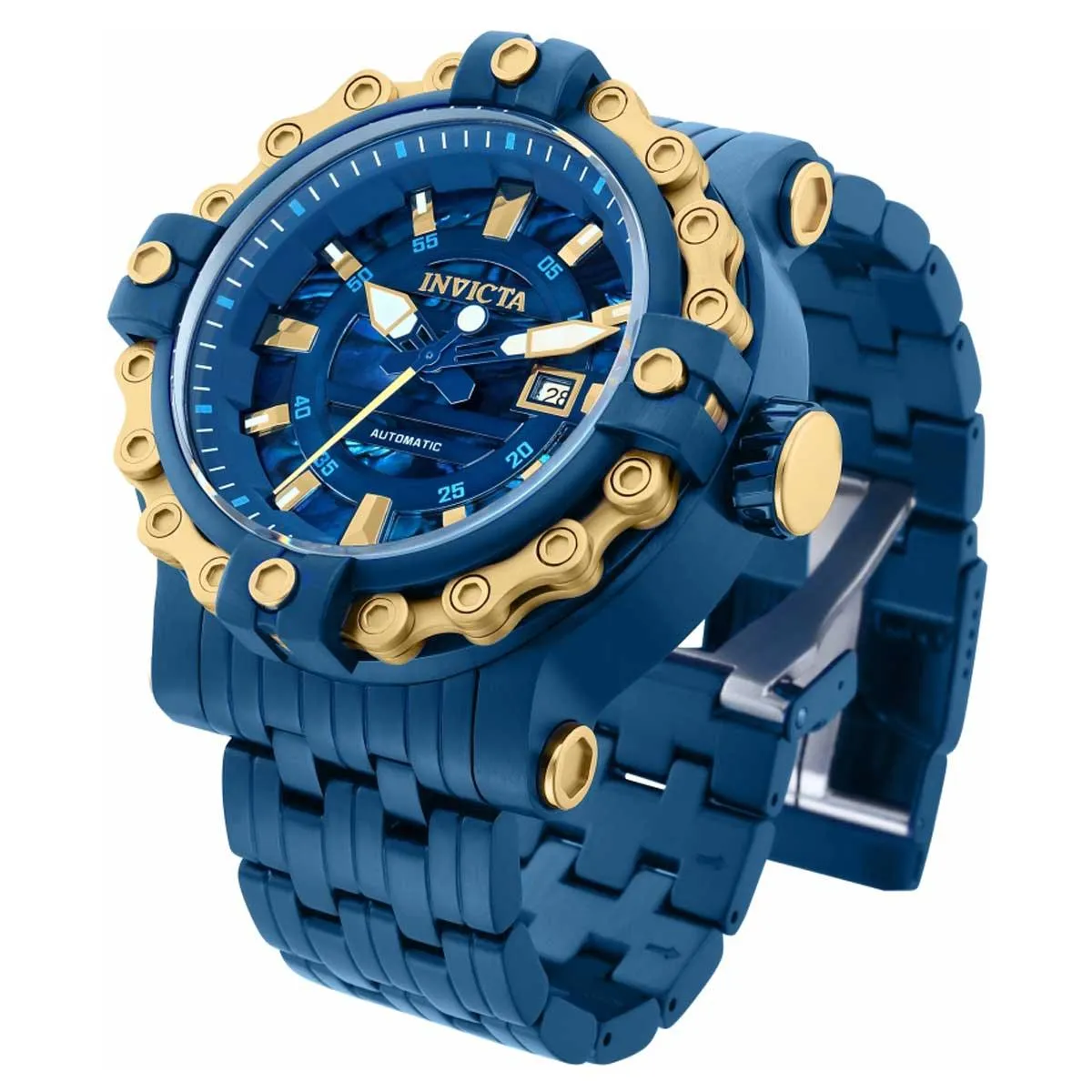 Invicta Men's Automatic Watch - Excursion Blue Dial Stainless Steel Bracelet | 35180