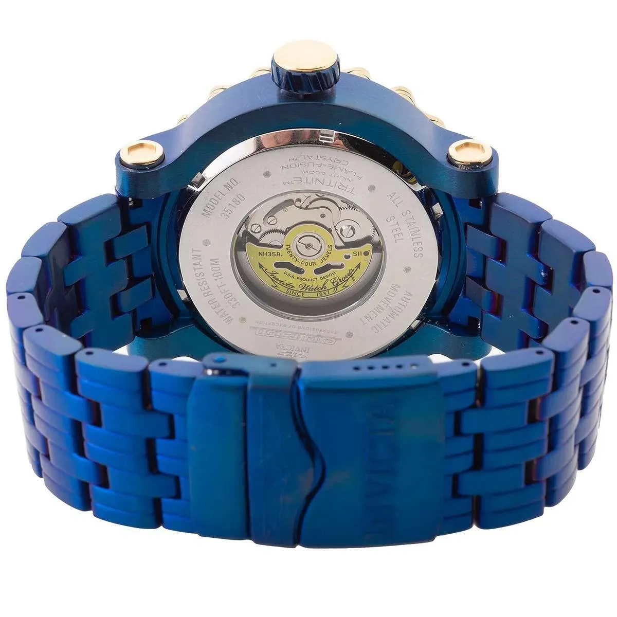 Invicta Men's Automatic Watch - Excursion Blue Dial Stainless Steel Bracelet | 35180